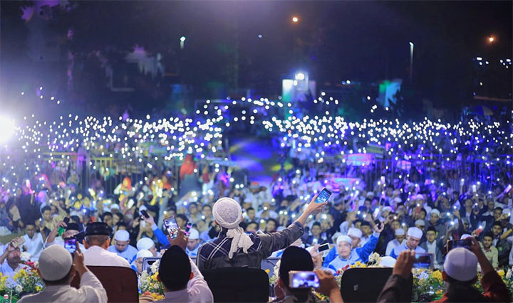 Suasana Pengajian Akbar dan Polines Bersholawat 2019